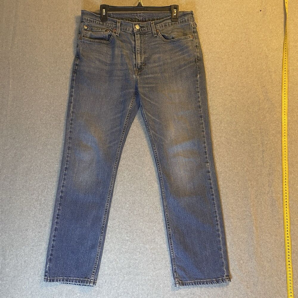 Levi’s Mens Straight Leg Jeans Blue 5 Pocket Button Zip